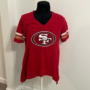 NFL Team Apparel San Francisco 49ers V-Neck Top